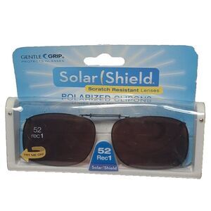 Gentle Grip Solar Shield Polarized Clip on Scratch Resistant Sunglasses 52 Rec1